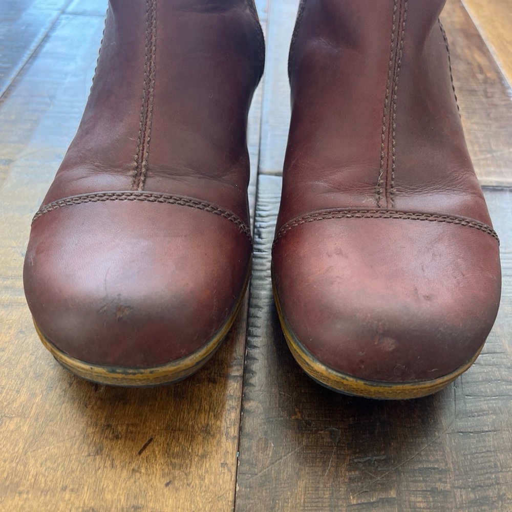 Keen Mora Button brown leather ankle boots with zippers size 9 - Picture 4 of 6